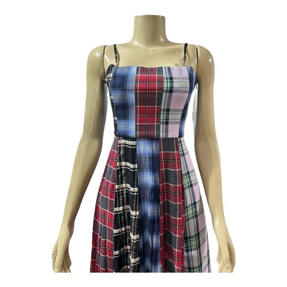 Autumn Adeigbo Womens Sierra Dress Size 2 Plaid Grunge Academia Preppy A-Line - Picture 3 of 16